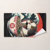 Ramen de chat Art japonais Style vintage (Serviette à main)