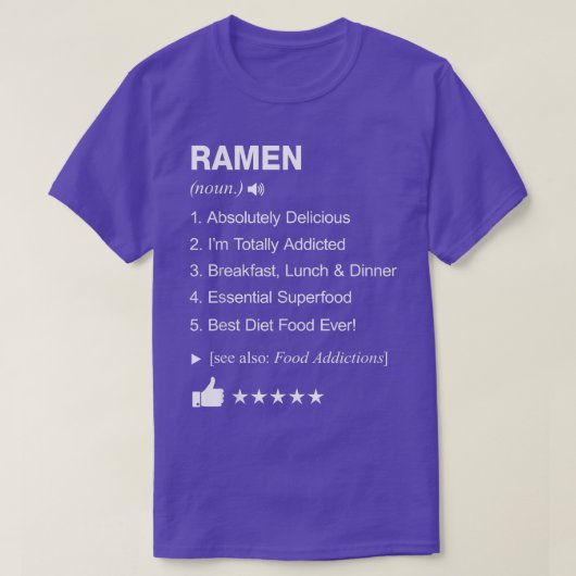 Ramen Definition Betekenis grappig T-shirt (Design voorkant)
