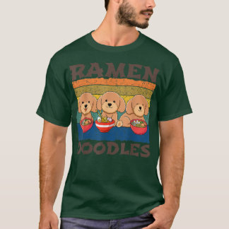 Ramen Doodles, Retro Japans Anime voor Mannen, T-shirt