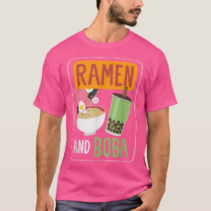 Ramen en Boba Food Bowl Asian Cuisine Noodles Ram T-shirt