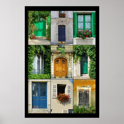 Ramen en deuren van Frankrijk Poster (Voorkant)