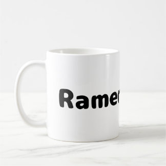 Ramen Eter - Zwarte Koffiemok met Tekst