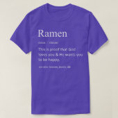 Ramen Funny Definition Funny Ramen Japans eten 1 T-shirt (Design voorkant)