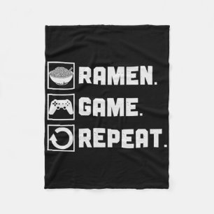 Ramen Game Herhaal Noodle Video Games Console Game Fleece Deken
