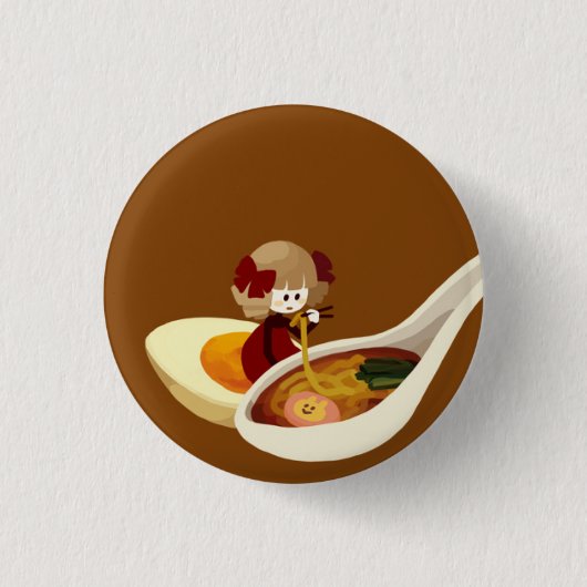 Ramen Girl Button (Voorkant)