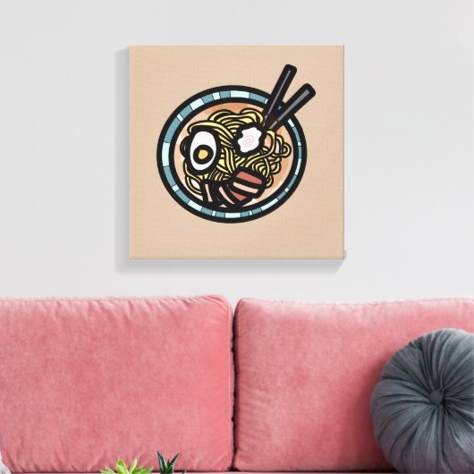 Ramen houdt van schattig Japans Canvas Afdruk (Insitu (Woonkamer))