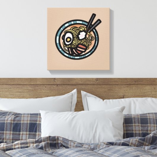 Ramen houdt van schattig Japans Canvas Afdruk (Insitu (Slaapkamer))