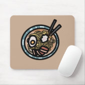 Ramen houdt van schattig Japans Muismat (Met muis)