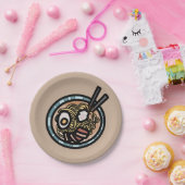 Ramen houdt van schattig Japans Papieren Bordje (Feest)