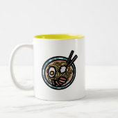 Ramen houdt van schattig Japans Tweekleurige Koffiemok (Links)