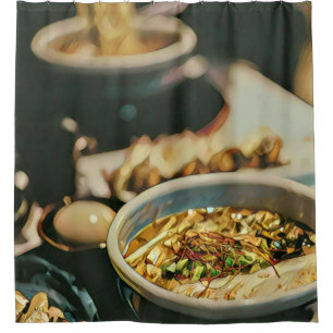 Ramen-illustraties Douchegordijn