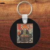 Ramen Japanese Graphic Tees Red Panda Anime Shirts Sleutelhanger (Voorkant)