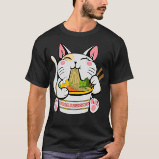 Ramen Japans Kawaii Cat Anime T-shirt