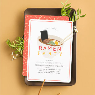 Ramen Japanse Chinese Aziatische Noodle Verjaardag Kaart