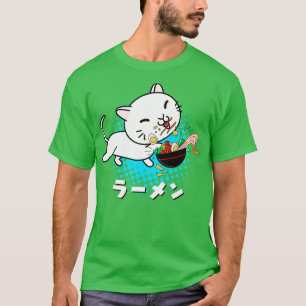 Ramen Japanse noedels Soup Kawaii Cat T-shirt