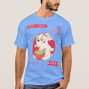 Ramen Japanse noedels zoet dog grappige honden met T-shirt
