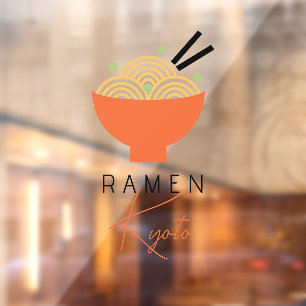 Ramen/Japanse Restaurant Wit Modern Zakelijk Raamsticker