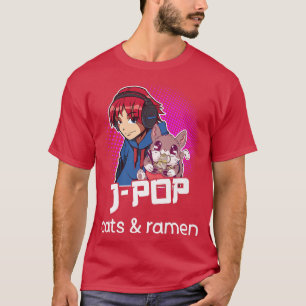 Ramen JPop Cat Lover Ramen Noodles Japanse Pop M T-shirt
