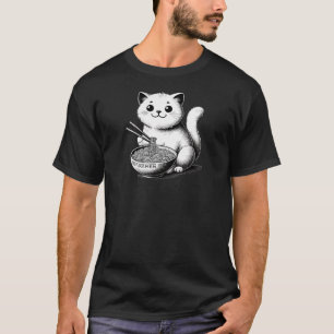 Ramen Kat Delight – Cozy Cat Eats Noodles TSQ T-shirt