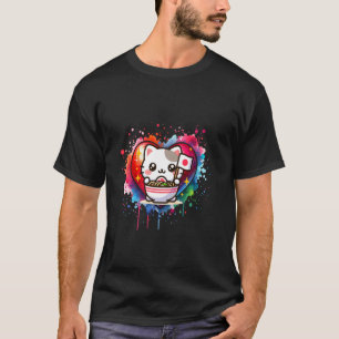 Ramen Kat Japan Liefde Noedel Kom Japanse Eten T-shirt