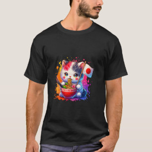 Ramen Kat Japan Liefde Noedel Kom Japanse Eten T-shirt