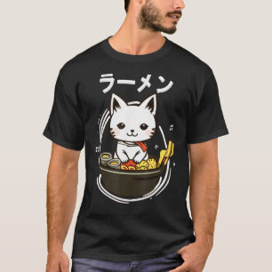 Ramen Kat Neko Japanse Noedels Katten Grappig T-shirt