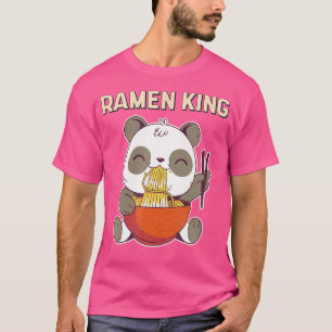 Ramen King Anime Noodles Kawaii Japans Panda Ske T-shirt