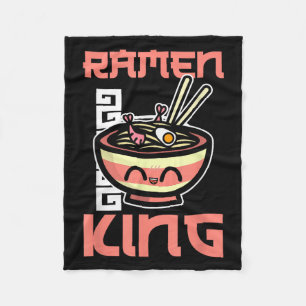Ramen King Ramen Noodles Lover Grappig Quote voor Fleece Deken