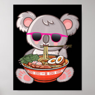 Ramen Koala Anime Otaku Poster