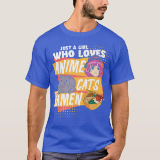 Ramen lover is gewoon een meisje dat van animekat t-shirt
