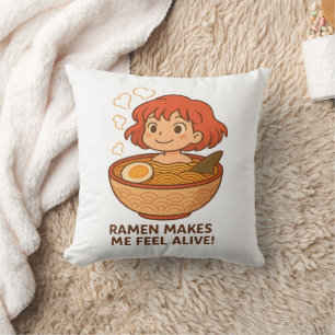 Ramen Maakt Me Voelen Levendig Grappige Noedellief Kussen