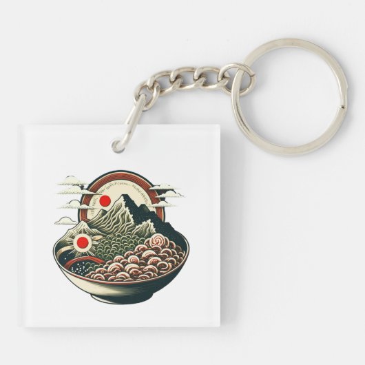 Ramen Mountains Sleutelhanger (Achterkant)