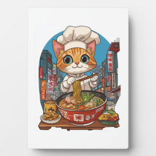 Ramen Neko � Grappige Kat Chef Anime Eten Fotoplaat