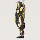 Ramen Noodle Bowl imprimé yoga leggings (Gauche)