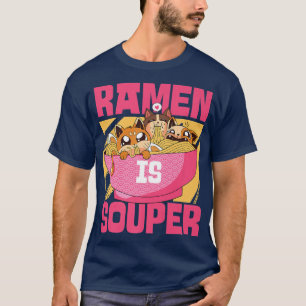 Ramen noodle Bowl Love Japans Kawaii Cat Ramen I T-shirt