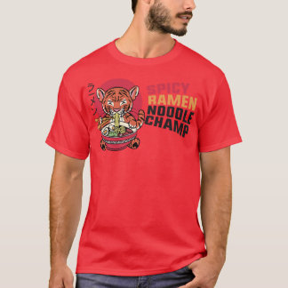 Ramen Noodle Bowl Love Japans Kawaii Tiger Spicy T-shirt