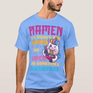 Ramen Noodle Bowl Love Japans Kawaii Unicorn Ram T-shirt
