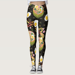 Ramen Noodle Bowl print yoga-leggings Leggings
