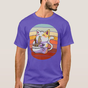 Ramen Noodle Cat Kat Kitten Feline Mannen T-shirt