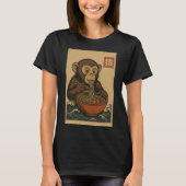 Ramen Noodle Manger : T-shirt femme singe (Devant)