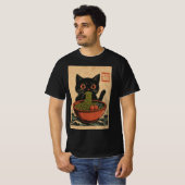 Ramen Noodle Manger : T-shirt Mens Cat (Devant entier)