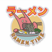Ramen Noodle Monster Ramen Time! vinyl Sticker (Voorkant)
