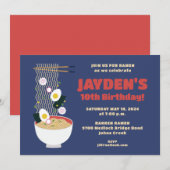 Ramen Noodle Verjaardagsfeestje Kaart (Voorkant / Achterkant)