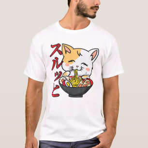 Ramen Noodles - Anime Cat - Manga Japanse cultuur T-shirt