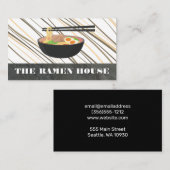 Ramen Noodles Bowl en Chopsticks Visitekaartje (Voorkant / Achterkant)