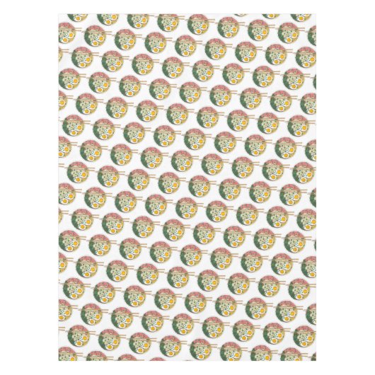 Ramen Noodles Bowl Japans restaurant Foodie Tafelkleed (Voorkant)