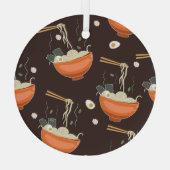 Ramen Noodles:  graphics Glas Ornament (Achterkant)