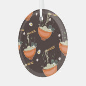 Ramen Noodles:  graphics Glas Ornament (Voorkant links)