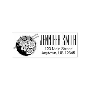 Ramen Noodles Japanese Food Personalized Address Rubberstempel
