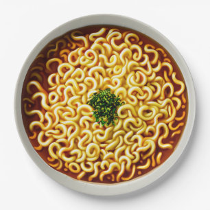 Ramen Noodles Papieren Bordje